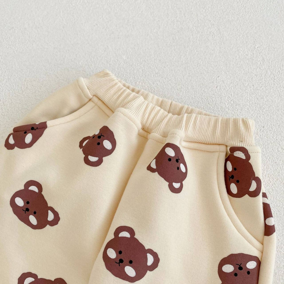 Костюм трикотажный утепленный с мишками